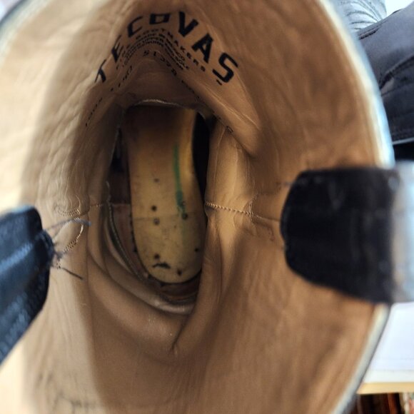 TECOVAS THE COLE CAIMAN ROPER COWBOY BLACK BOOTS SIZE 11 1/2 D MENS - Picture 8 of 8